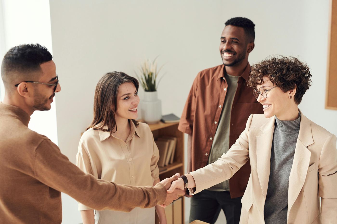 Business team shaking hands
